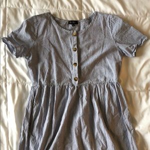 Roolee blue and white striped dress